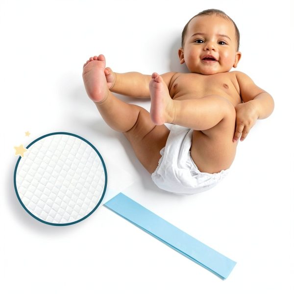 Disposable Changing Pads for Baby Blue/White 110 Pack-3