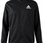 Adidas Girls Athletic Jacket Black Full Zip-0