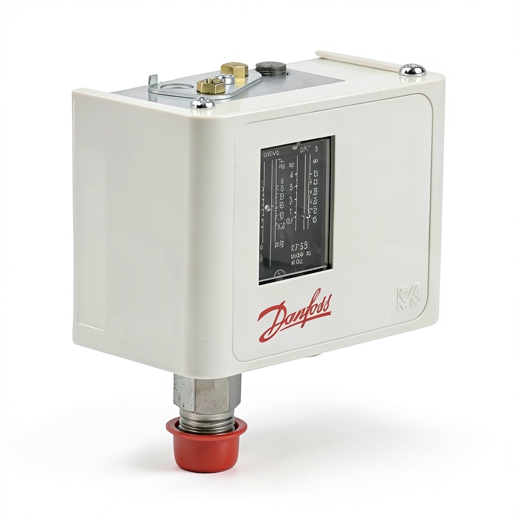 Danfoss SPDT push button switch installed in a vehicle engine bay