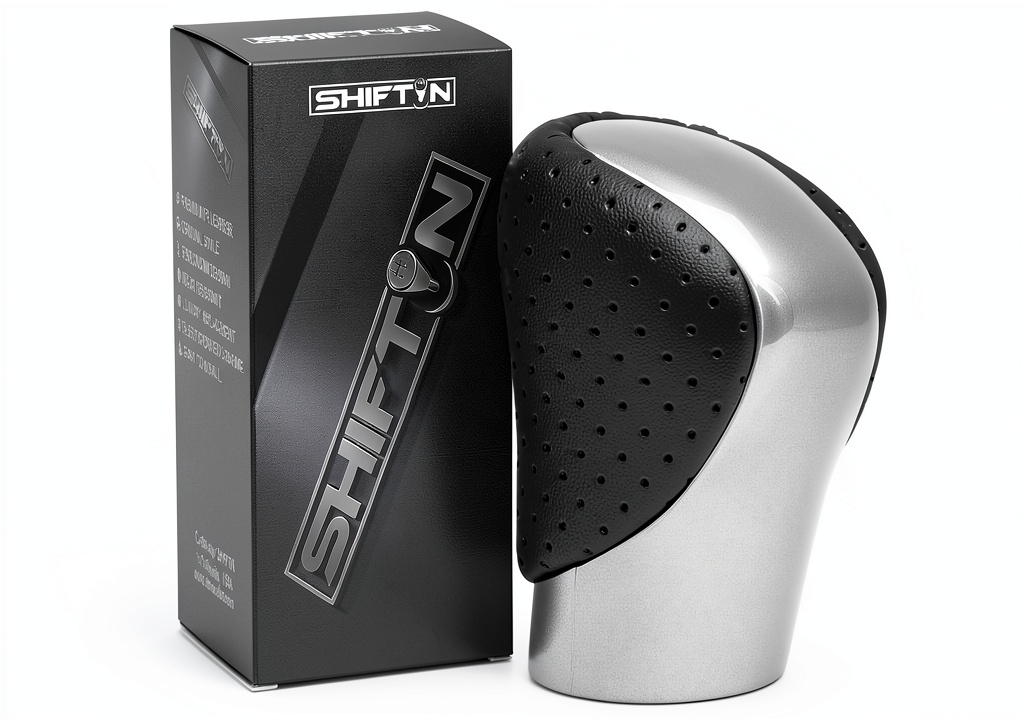 SHIFTIN leather shift knob installed on a Lexus interior