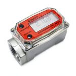 BORRITT 1 INCH Turbine Flowmeter Accurate LCD Display Aluminum Housing-0