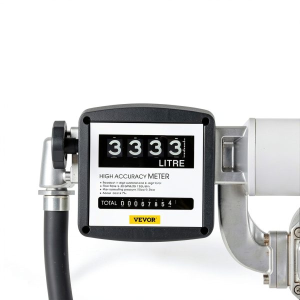 VEVOR Mechanical Fuel Meter 5-30 GPM Aluminum Alloy Model JXRYB-30GPM-7