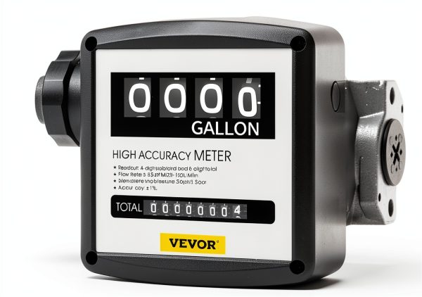 VEVOR Mechanical Fuel Meter 5-30 GPM Aluminum Alloy Model JXRYB-30GPM-8