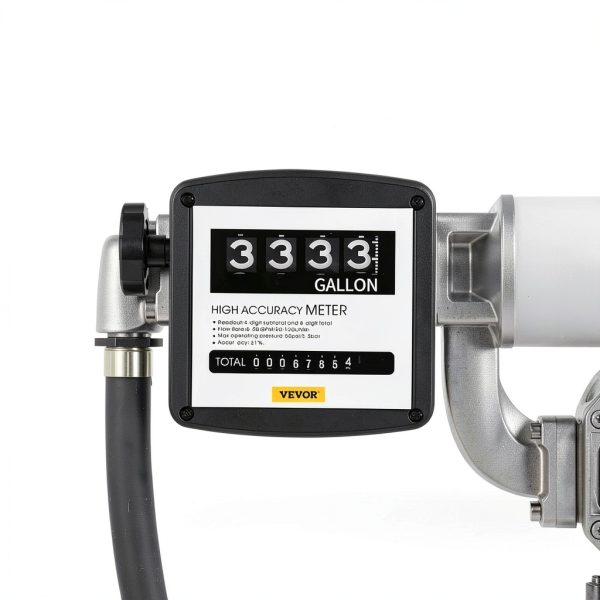 VEVOR Mechanical Fuel Meter 5-30 GPM Aluminum Alloy Model JXRYB-30GPM-1