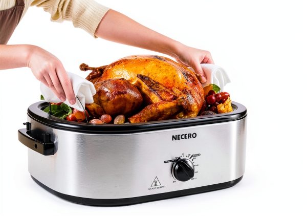 Roaster Oven NECERO 28 Quart Electric with Self-Basting Lid-3