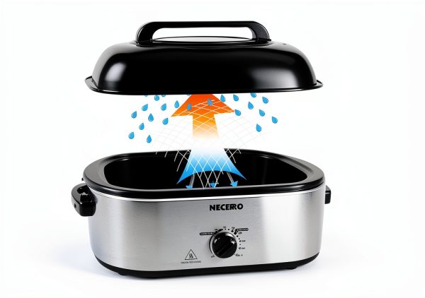 Roaster Oven NECERO 28 Quart Electric with Self-Basting Lid-6