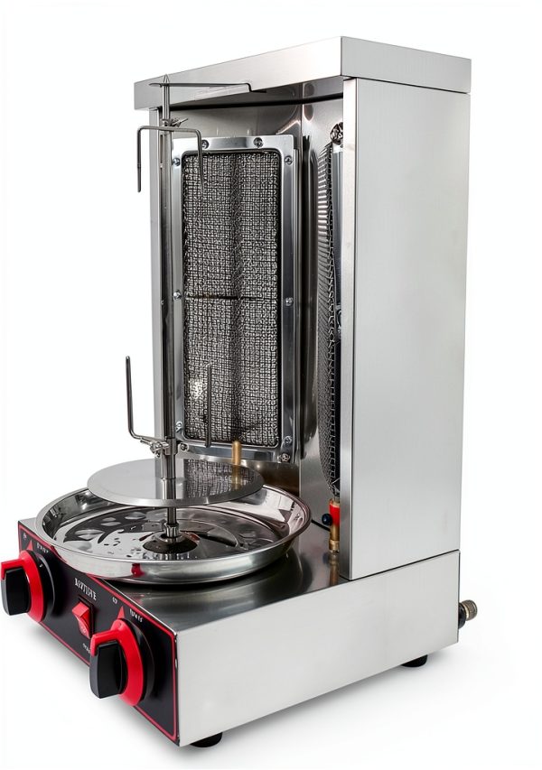 Shawarma Machine Foodizio 220V Vertical Rotisserie with Dual Burners-1