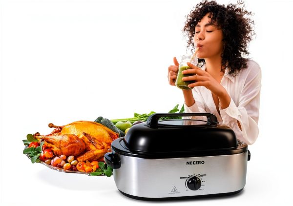 Roaster Oven NECERO 28 Quart Electric with Self-Basting Lid-1