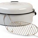 Granite Ware 18-Inch Oval Roaster with Enamel Steel Lid Speckled White-0