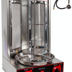 Shawarma Machine Foodizio 220V Vertical Rotisserie with Dual Burners-0