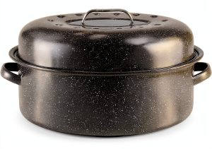 Granite Ware 18" Oval Roaster Large Non Stick Porcelain Pan-0