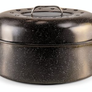 Granite Ware 18" Oval Roaster Large Non Stick Porcelain Pan-0