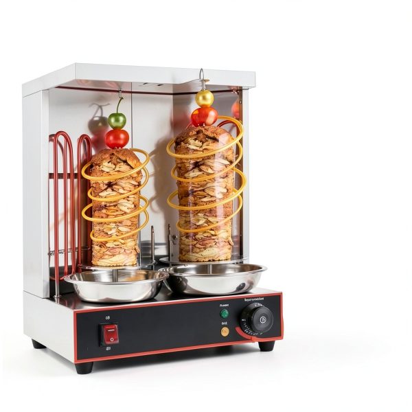 Electric Vertical Rotisserie Shawarma Grill by Generic 2400W 2‑Tube-2