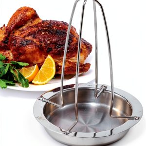 Norpro Stainless Steel Vertical Roaster 8lb Meat & Poultry-0