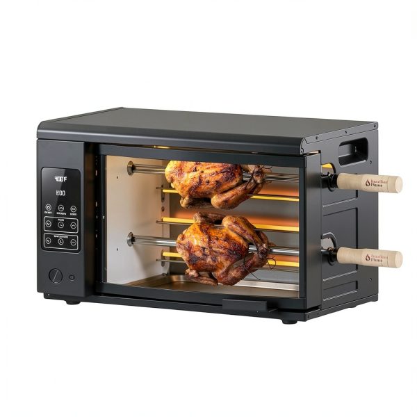 Electric Rotisserie Oven Brazilian Flame Grill Auto Rotating Skewers-8