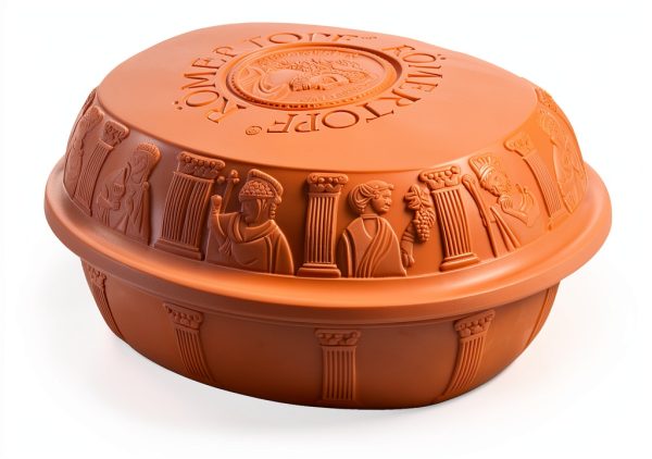 Römertopf Clay Roaster Dutch Oven Non‑Stick 7‑Quart Terracotta 7 Liter-0