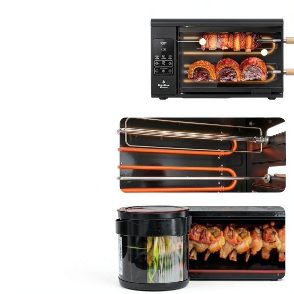 Electric Rotisserie Oven Brazilian Flame Grill Auto Rotating Skewers-6