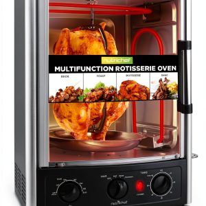 NutriChef Rotisserie Countertop Oven 24 Quart Black Convection-0