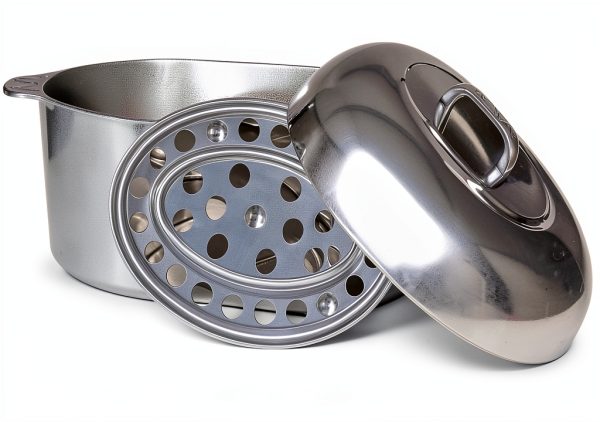 18 Inch Aluminum Oval Roaster - McWare by Cajun Classic Cookware-2