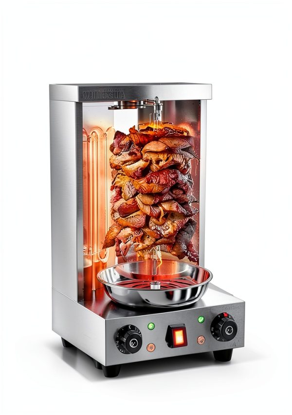 WantJoin 22lbs Electric Shawarma Grill with 2 Burners and Stainless-6
