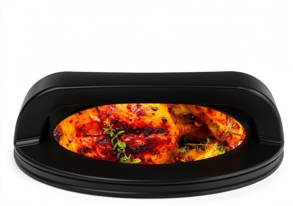 26Qt Turkey Roaster Oven HEYNEMO 1450W Stainless Steel White-1