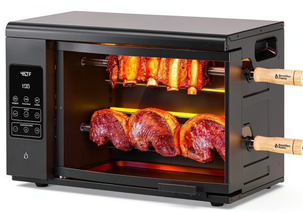 Electric Rotisserie Oven Brazilian Flame Grill Auto Rotating Skewers-0
