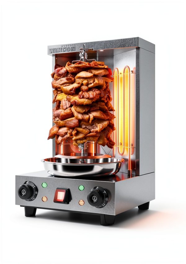 WantJoin 22lbs Electric Shawarma Grill with 2 Burners and Stainless-4