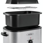 Sunvivi Electric Roaster,28 Quart Roasting Oven with Self-Basting Lid Removable Pan,Turkey Roaster Oven with 150 to 450F Temperature Control Cool-Touch Handles, Sliver-0