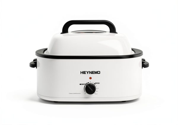 26Qt Turkey Roaster Oven HEYNEMO 1450W Stainless Steel White-7