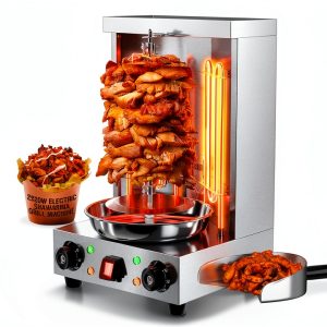 WantJoin 22lbs Electric Shawarma Grill with 2 Burners and Stainless-0