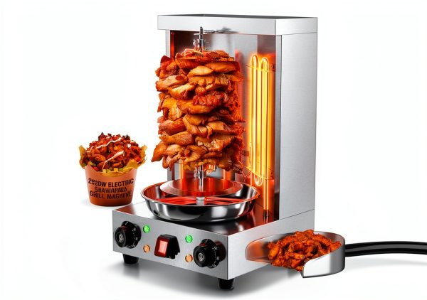 WantJoin 22lbs Electric Shawarma Grill with 2 Burners and Stainless-0