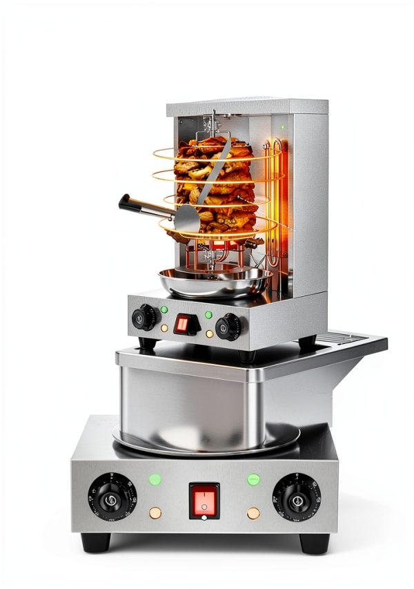 WantJoin 22lbs Electric Shawarma Grill with 2 Burners and Stainless-1