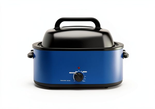 26QT Electric Roaster Oven, Electric Turkey Roaster with Viewing & Self-basting Lid, Stainless Steel Turkey Roaster Oven, Blue-6