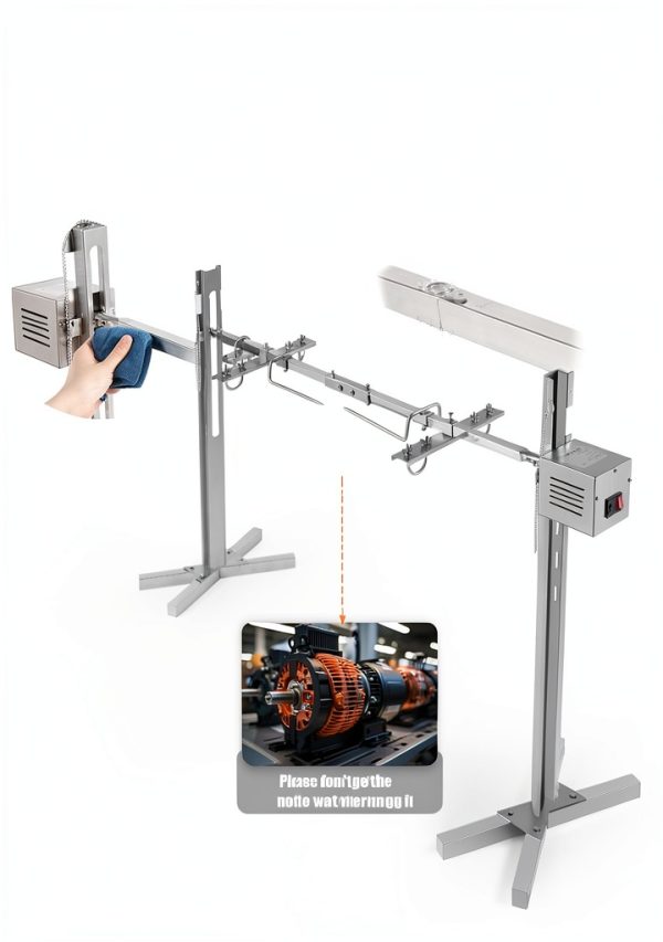 Electric BBQ Rotisserie Grill Kit JIAOYINZI 53" 88lb Adjustable Stand-1