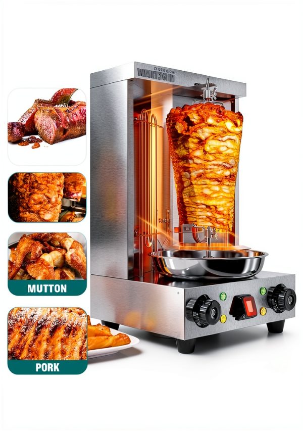 WantJoin 22lbs Electric Shawarma Grill with 2 Burners and Stainless-5