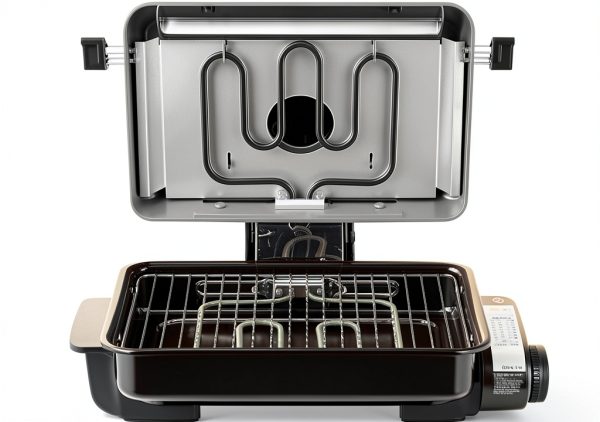 Double Sided Multi Grill Fish Roaster LP LIVING PLUS – 1100W Black-1