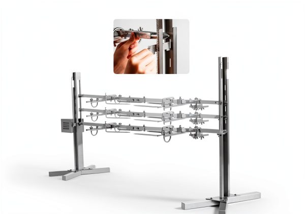 Electric BBQ Rotisserie Grill Kit JIAOYINZI 53" 88lb Adjustable Stand-4