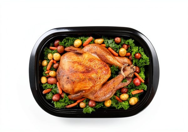 AROMA 22Qt Roaster Oven with Self-Basting Lid Stainless Steel Black-1