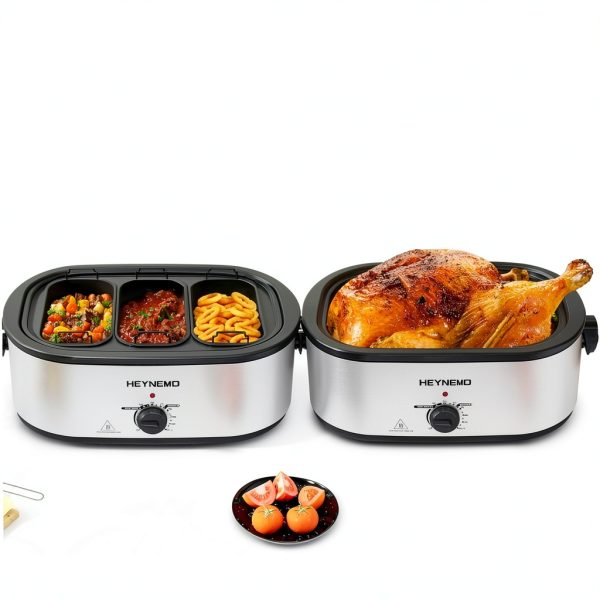 Roaster Oven 24QT Electric with 3 Trays Kiss the Water-1