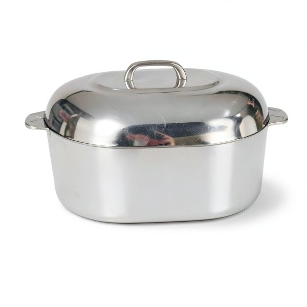 15 Inch Aluminum Oval Roaster - McWare by Cajun Classic Cookware-1