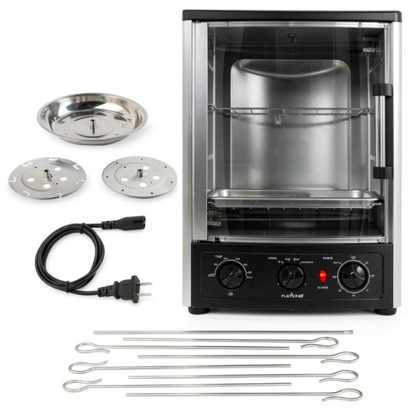 NutriChef Rotisserie Countertop Oven 24 Quart Black Convection-2