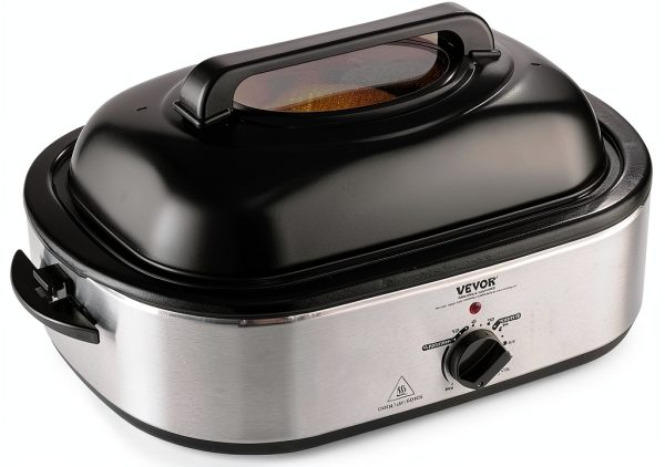 VEVOR Electric Roaster Oven 18QT Silver Rotisserie with Defrost Warm-9