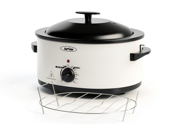 Sunvivi 8-Quart Roaster Oven with Self-Basting Lid - White-2