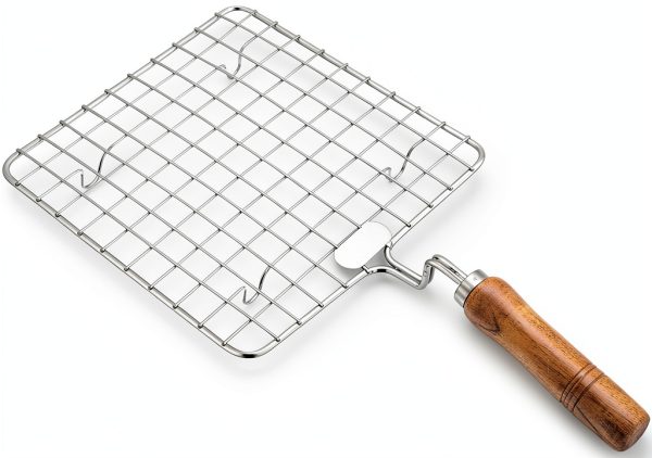 Papad Jali Stainless Steel Wire Roaster SHRIYA Roti Grill with Handle-0