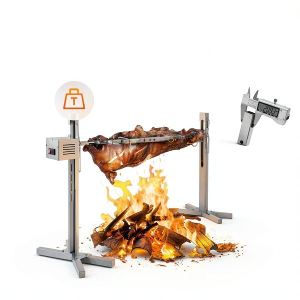 Electric BBQ Rotisserie Grill Kit JIAOYINZI 53" 88lb Adjustable Stand-6