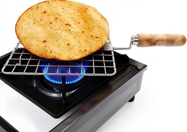 Papad Jali Stainless Steel Wire Roaster SHRIYA Roti Grill with Handle-5