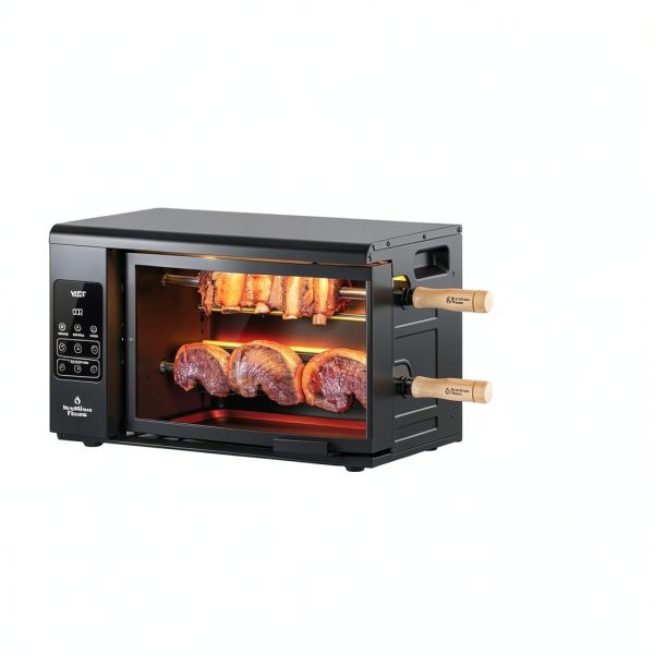 Electric Rotisserie Oven Brazilian Flame Grill Auto Rotating Skewers-5